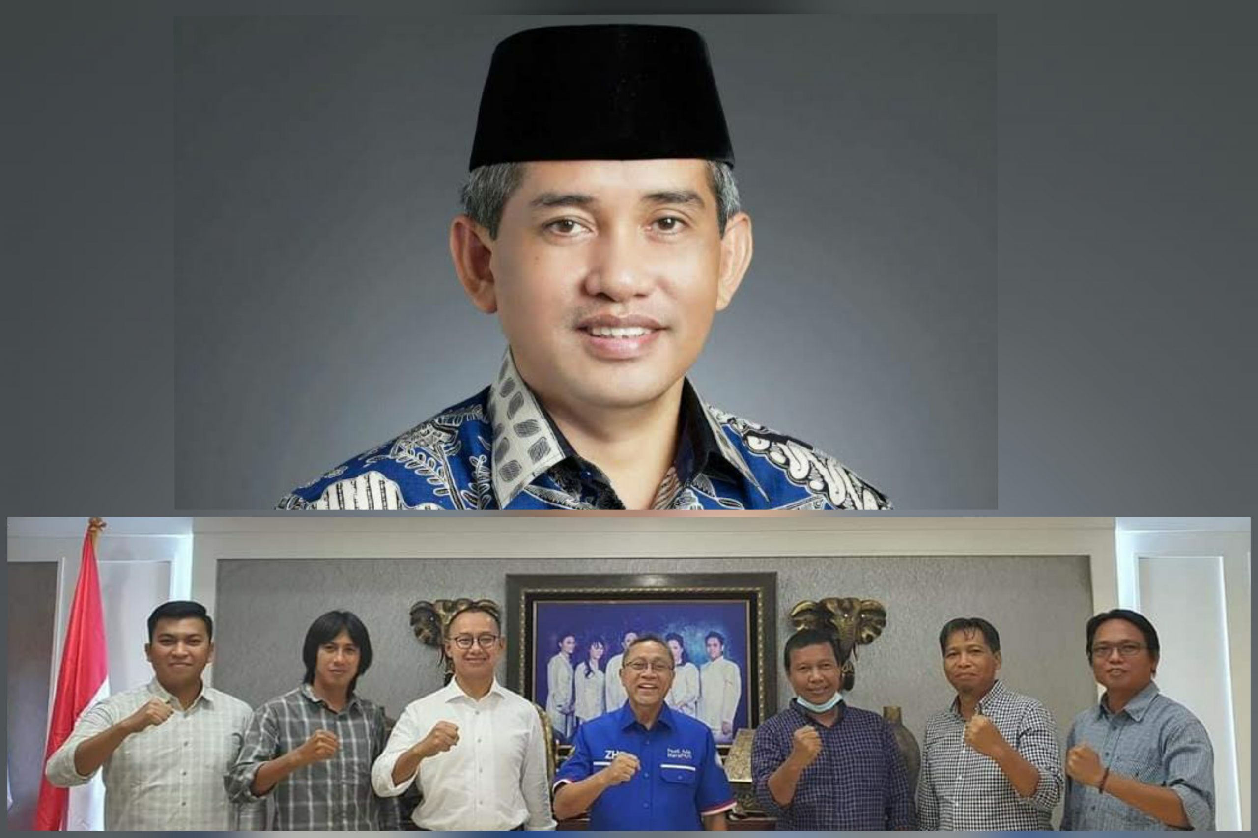 Haji Bakri (atas) Segelintir Mantan Calon ketua DPD PAN bersama Ketua Umum DPP (Bawah)