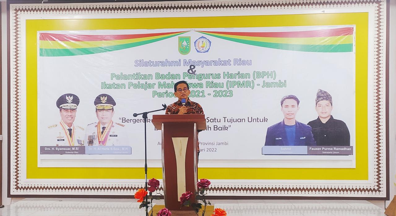 Sambutan Ketua Dewan Penasehat IPMR Jambi H Bakri Sampaikan Sambutan