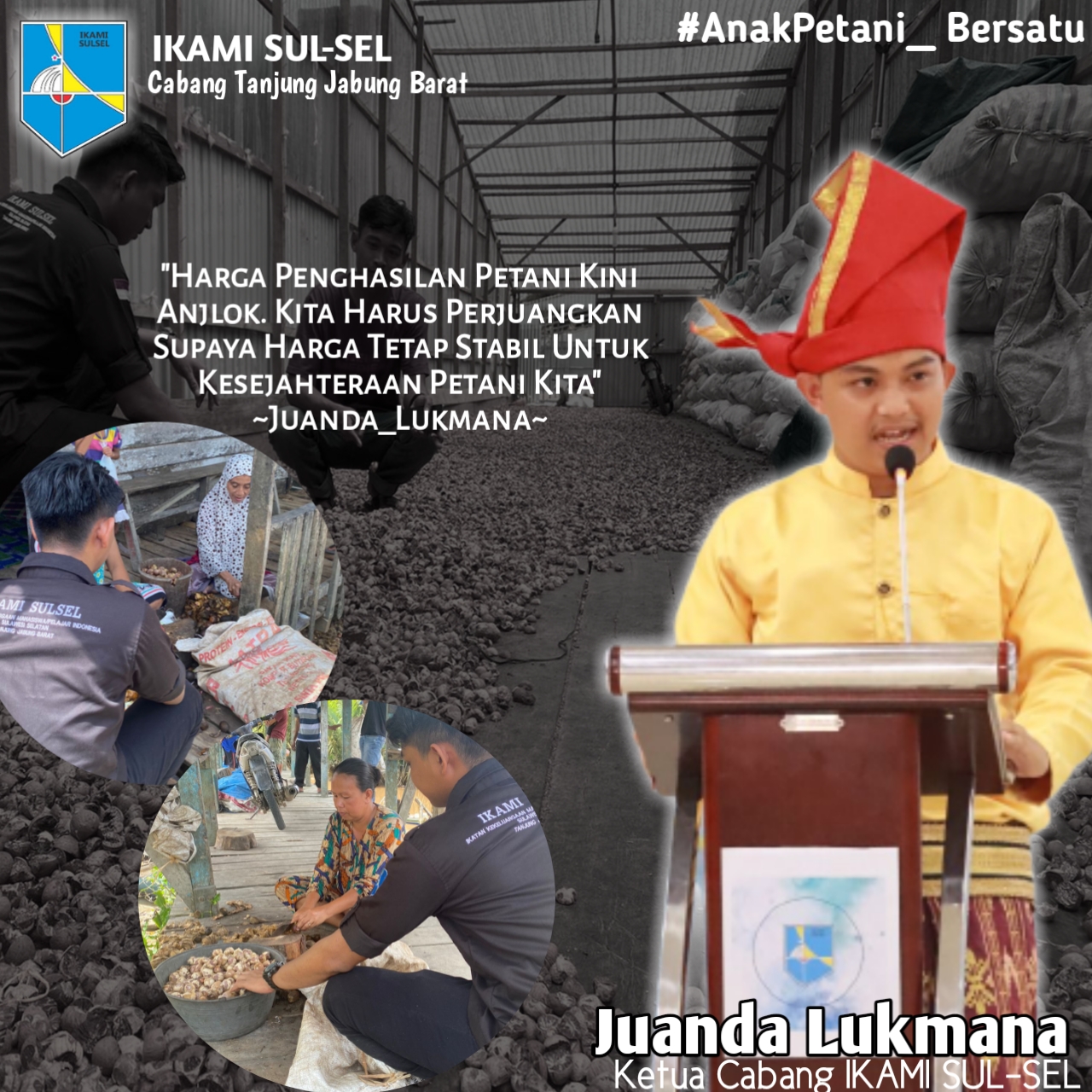 Ketua IKAMI Sulsel Tanjab Barat Kunjungi Petani Kuala Betara