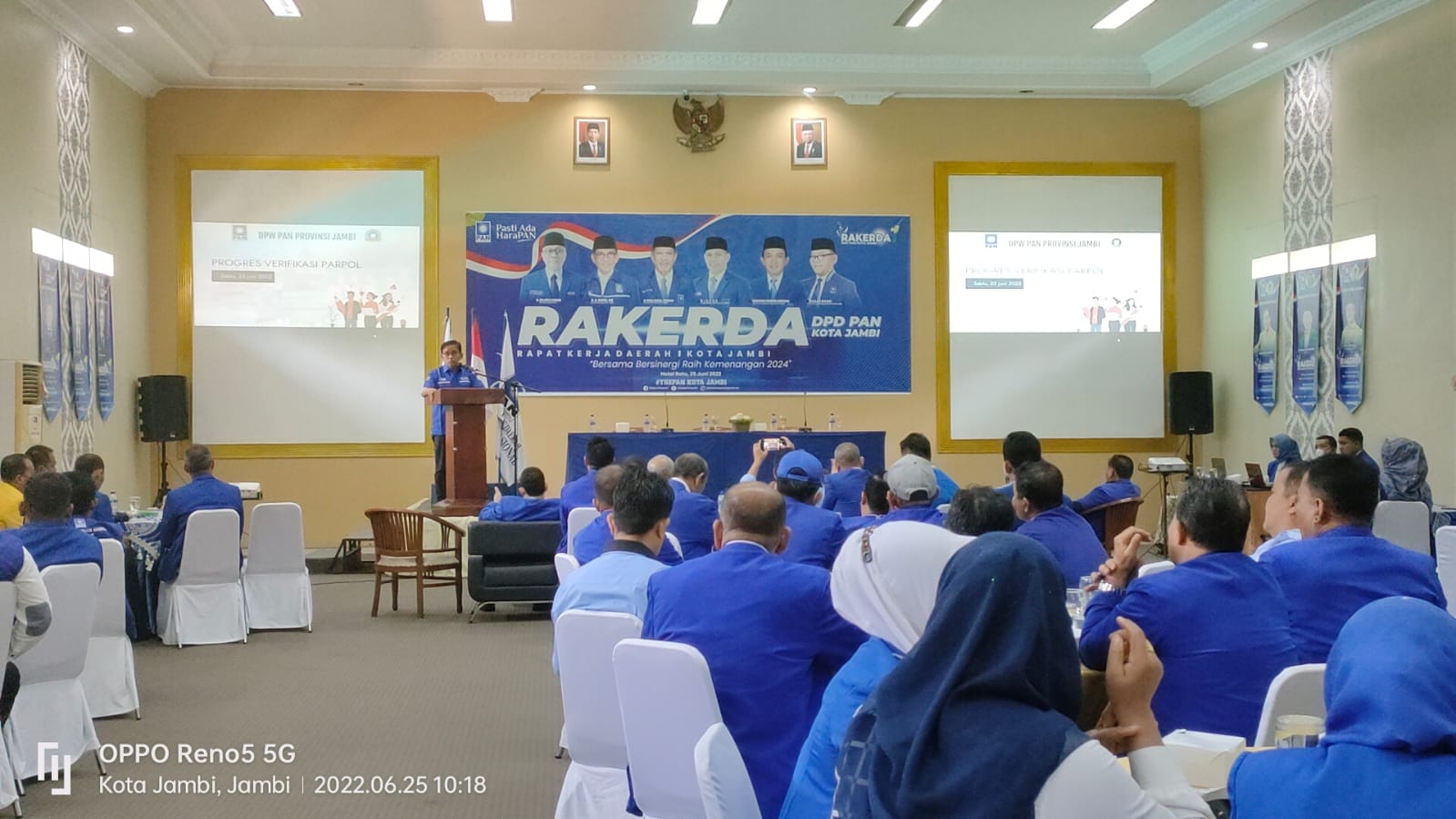 H Bakri Sambutan di Acara Rakerda DPD PAN Kota Jambi